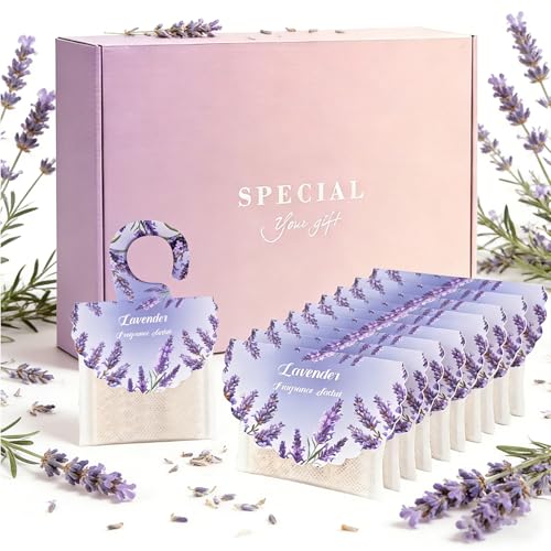 18 Pack Lavender Scented Sachets for Closets, Drawers, and Car Air Freshener