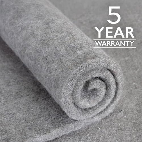 Eco-Plush 100% Felt Rug Pad - 1/2 Inch Thick Cushioned Floor Protection