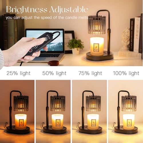 Adjustable Candle Warmer Lamp with Timer & Dimmable Light