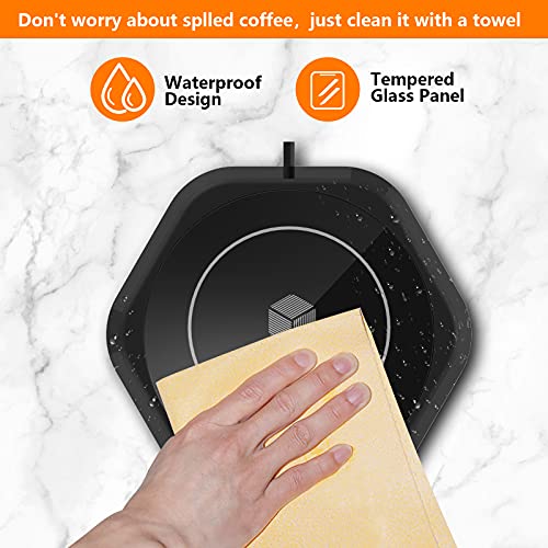 COFFEE MUG WARMER R1 Black - Electric Beverage Warmer with Auto Shut Off & Thermostat