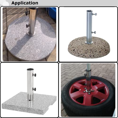 Stainless Steel Umbrella Stand Tube Replacement for Granite Base DIY Mount