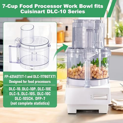 7-Cup Food Processor Replacement Work Bowl and Cover Assembly