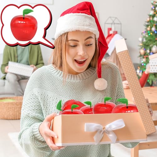 5 Large Apple Shaped Plastic Containers - Party Favors & Gifts