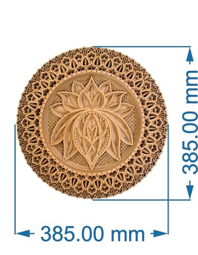 8-Layer Wooden Mandala Wall Art - Handcrafted Bohemian Hanging Decor