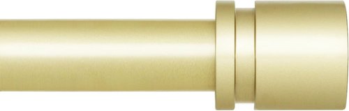 Byondeth Curtain Rods - Adjustable 16 to 120 Inches | 1 Inch Diameter with Warm Gold Aluminium Finials