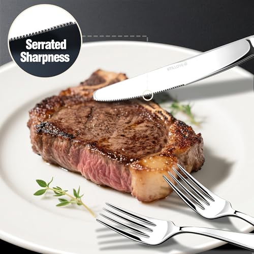 40-Piece 18/10 Stainless Steel Silverware Set for 8, Mirror Polished