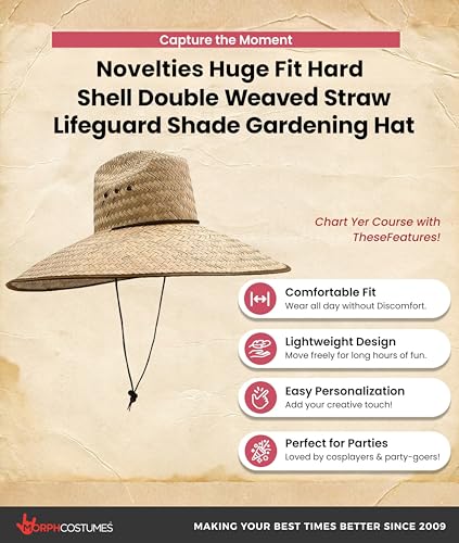Large Straw Sombrero Sun Hat for Men, Colorful Mexican Style Hat