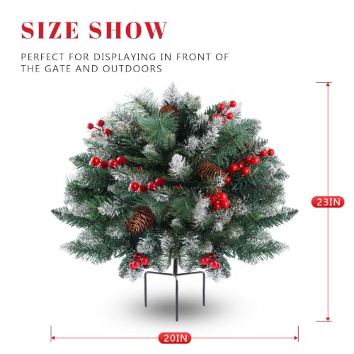 2-Pack Artificial Christmas Urn Filler – Pre-lit Mini Trees with 60 LEDs, Warm White (Variation: Warm White / 2)