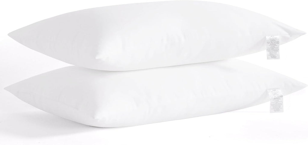 NTBAY King Size Down Alternative Bed Pillows - Soft, Machine Washable Set of 2 for All Sleep Positions | White