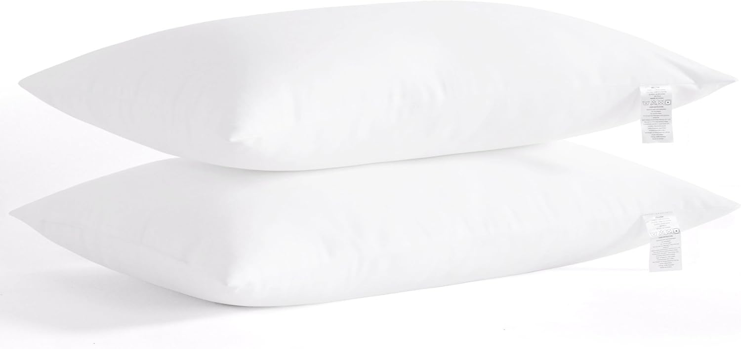 NTBAY King Size Down Alternative Bed Pillows - Soft, Machine Washable Set of 2 for All Sleep Positions | White