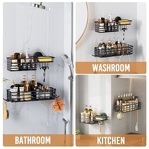 Shower Caddy Suction Cup 2 Pack Rustproof Bathroom Organizer Shelf