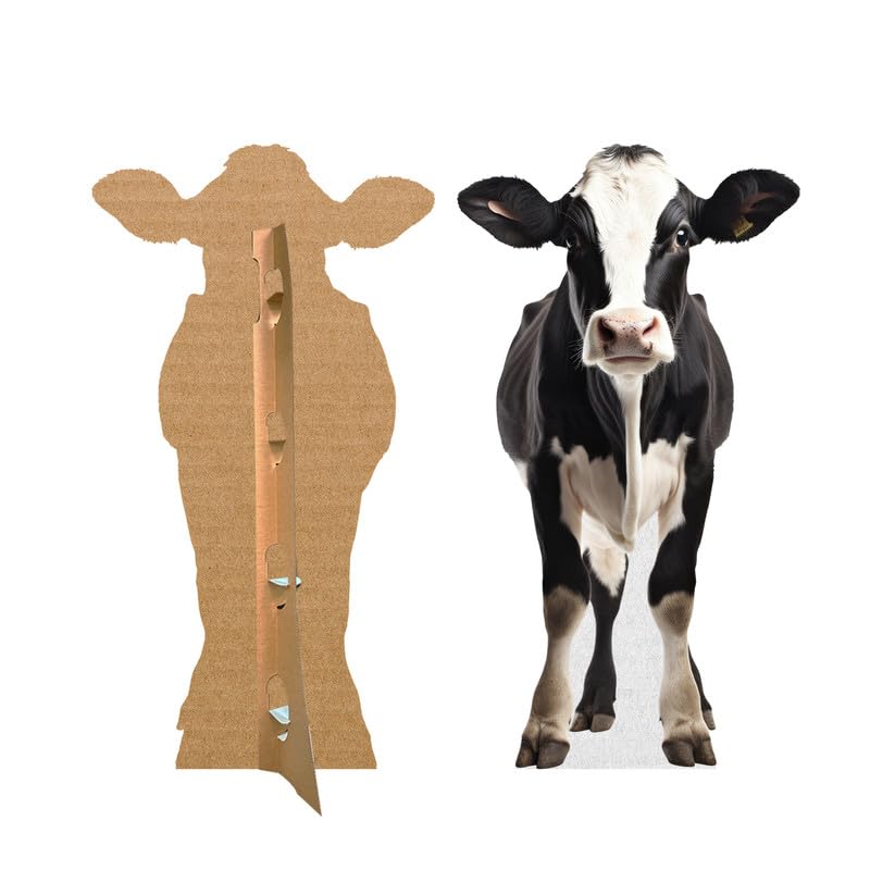 Life-Size Dairy Cow Cardboard Cutout Standee for Parties and Events