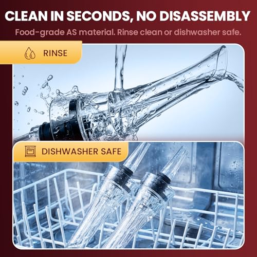 Wine Aerator Pourer Spout 2 Pack - Drip-Free Instant Aeration for Red & White Wines