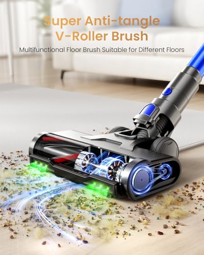 Cordless Stick Vacuum Cleaner, 650W High Power 60KPA with 70 Min Runtime