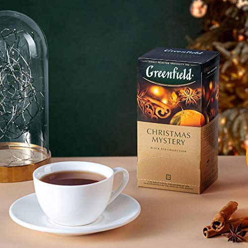 Greenfield Christmas Tea - Festive Herbal Infusion, 25 Count