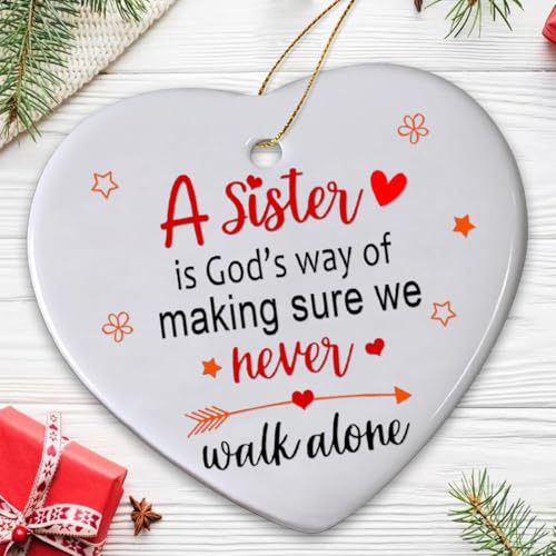 Sister Christmas Ornament 2026 - Sister Ornaments for Christmas Tree - JUNQIU US