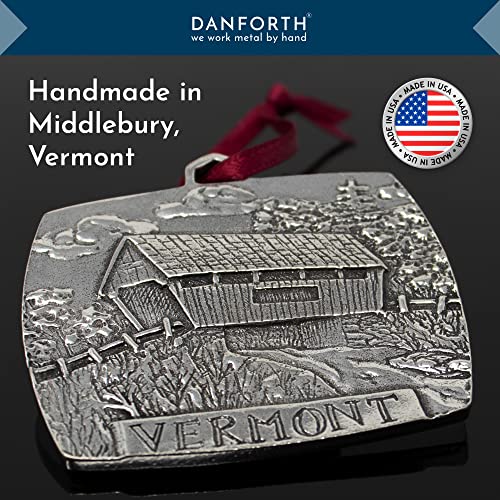 DANFORTH Covered Bridge Ornament | Pewter Handcrafted in USA
