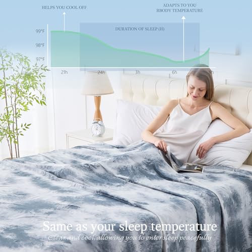 Cooling Blanket for Hot Sleepers, 50"x70" – Breathable Cold Comforter