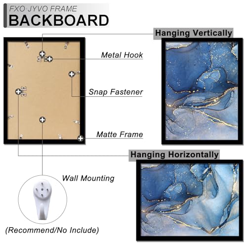 Black 9x13 Picture Frame - Lightweight Wall Mount Photo & Poster Display