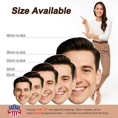 Custom Big Head Cutout on a Stick - Personalized Giant Photo Sign