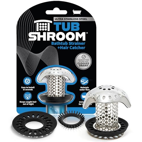 Stainless Steel Bathtub Drain Hair Catcher and Strainer with Adapters