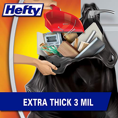 42 Gallon Heavy Duty Contractor Trash Bags with Flap Handles - 3.0 Mil, 26 Pack