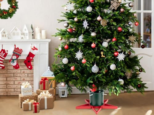 Heavy-Duty Metal Christmas Tree Stand for Real Trees Up to 6.5 Ft