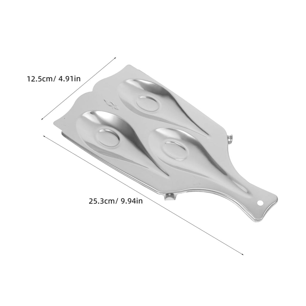 Rorpoir Stainless Steel Spoon Holder Base Triple Slot Spoon Rest for Kitchen Utensil Organization Silver 9.96 Inch