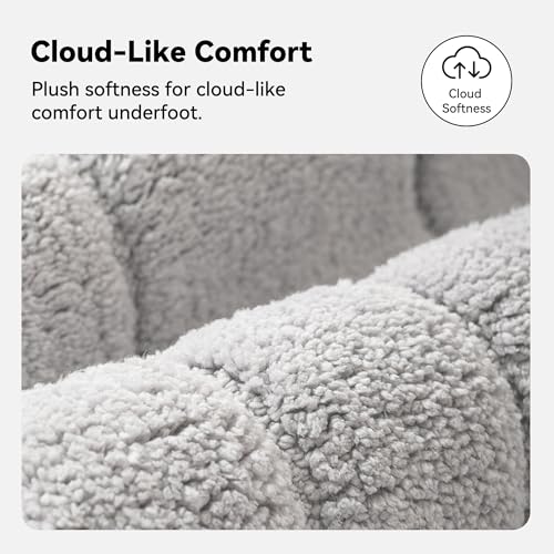GRANNY SAYS Gray Bathroom Rug 20" x 30", Non-Slip Microfiber Bath Mat
