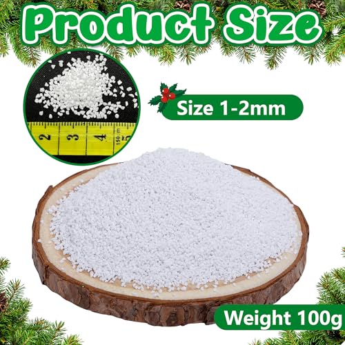 Waterproof Fake Snowflakes for DIY Snow Globes - 3.5oz Artificial Snow