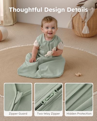 Yoofoss Organic Cotton Baby Sleep Sack 0-6 Months 3-Pack Wearable Blanket