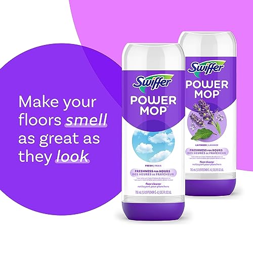 Swiffer PowerMop Floor Cleaner Solution Refill, Fresh Scent, 25.3 Fl Oz, 2 Count