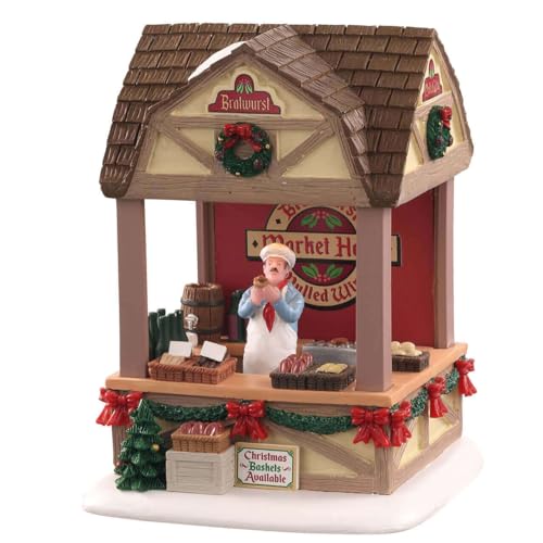 Christmas Market Bratwurst Resin Miniature Holiday Village Figurine