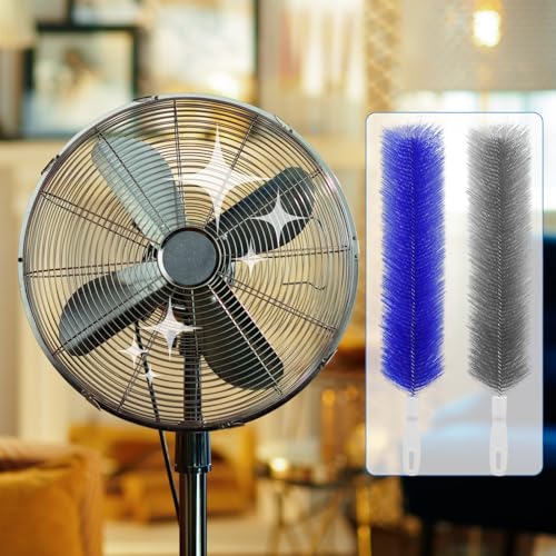 2-Pack Bendable Microfiber Dusting Brush Set for Fans, Vents & Blinds