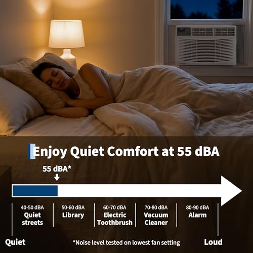8000 BTU Window Air Conditioner Unit with Remote Control for Rooms up to 350 Sq Ft