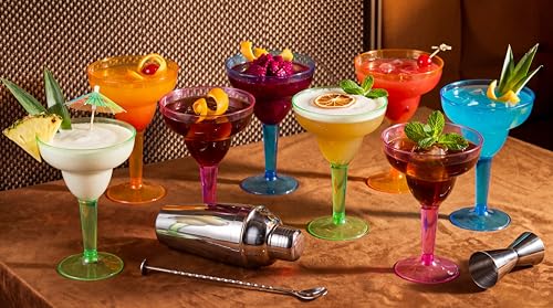 Supernal 36pcs Neon Plastic Margarita Glasses Bulk 12oz - Color Options