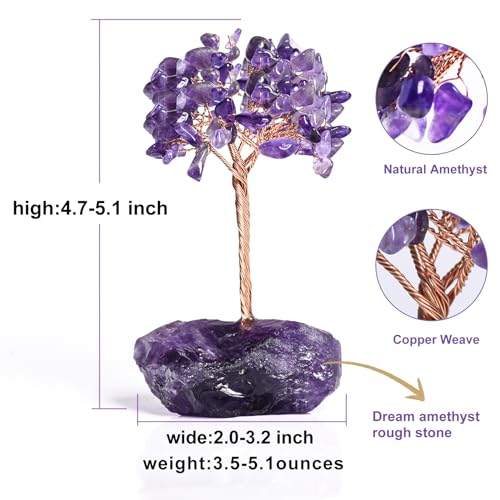 Amethyst Crystal Tree of Life - Natural Healing Gemstone Decor