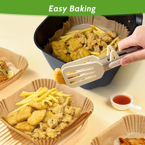 360 Pack 8 Inch Square Air Fryer Liners - Non-Stick Disposable Parchment Paper