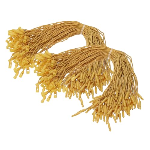PATIKIL 200Pcs Christmas Ornament Hooks with Snap Lock - Dark Yellow