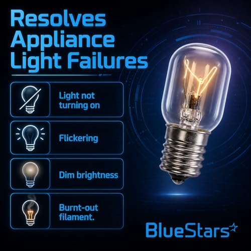 125V 40W Microwave Oven Light Bulb E17 Base Replacement - 3 Pack