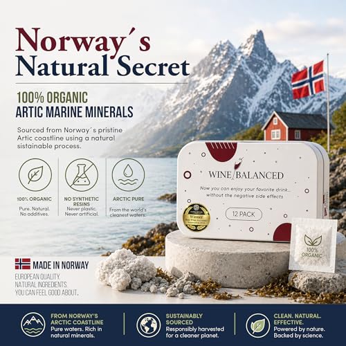 Wine Balanced Norway's Secret Wine Filter 18 Pack - Sulfite & Histamine Remover, Natural Wine Purifier