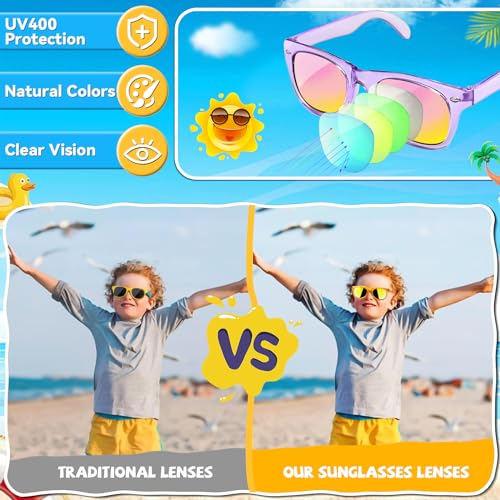 GKTZ Kids Neon Sunglasses 16-Pack UV400 Party Favors