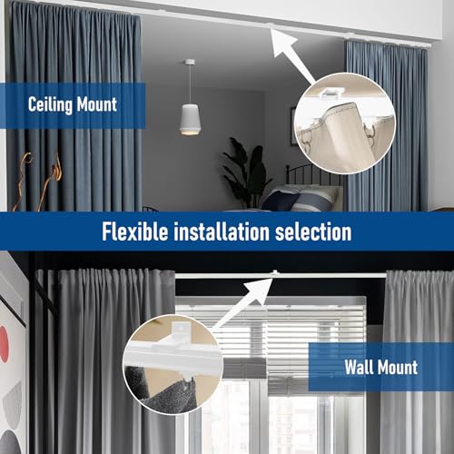 9ft Aluminum Curtain Track System for Ceiling or Wall Mount