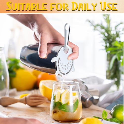 16 Pack Stainless Steel Cocktail Strainers 6 Inches Bar Tool for Bartenders & Mixologists