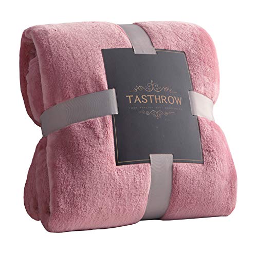 TASTHROW Large Flannel Fleece Throw Blanket, 50x70 Inch - Soft 350GSM Cozy Plush
