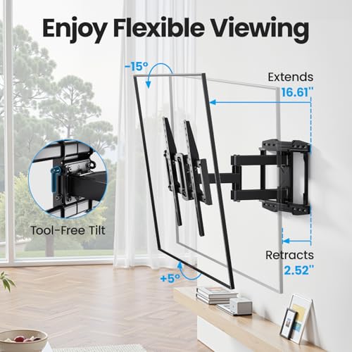 Full Motion TV Wall Mount Bracket for 37-90 Inch TVs, VESA 600x400