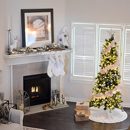 MAGOTAN Battery Operated String Lights 16ft 50 LED Waterproof Warm White with Timer - Indoor Outdoor Decor