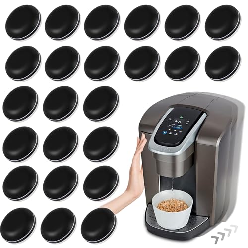 Self-Adhesive Kitchen Appliance Sliders, 24-Pack PTFE Countertop Movers