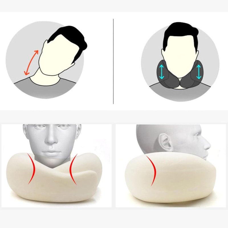 Travel Neck Pillows for Airplanes 2026 New Travel Pillow Neck Travel Pillow Memory Foam Airplane Pillow for Offices and Cars(Dark Grey)