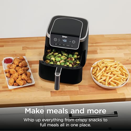 5-in-1 Air Fryer Pro 5 Qt, 1750W Countertop Electric Cooker - Grey